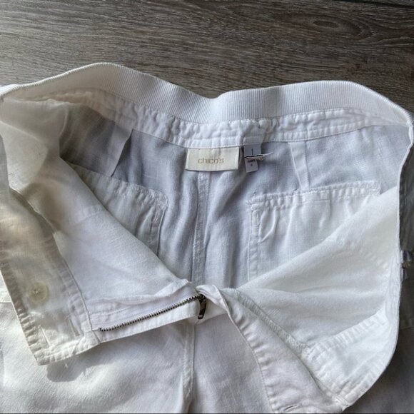 Chico’s Linen Relaxed Fit Cropped Length Pants - Picture 8 of 16